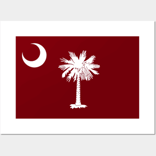 Flag of South Carolina - Garnet Posters and Art